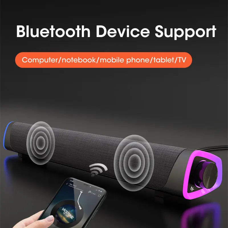 4D Computer Bar Stereo Subwoofer Bluetooth Speaker